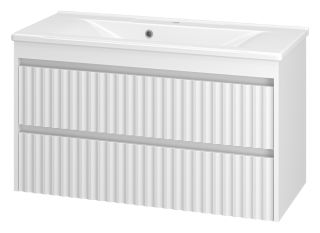 Подвесная тумба под раковину Brevita Balaton BAL-06100-01-01П2Я 100см белый